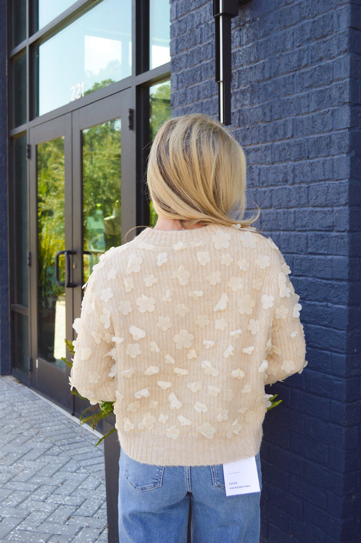 Cream Clover Sweater