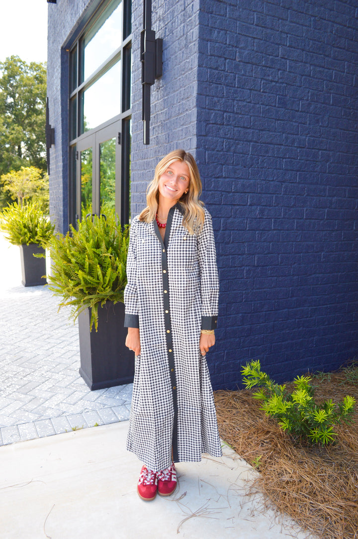 Harper Dress in Black Gingham