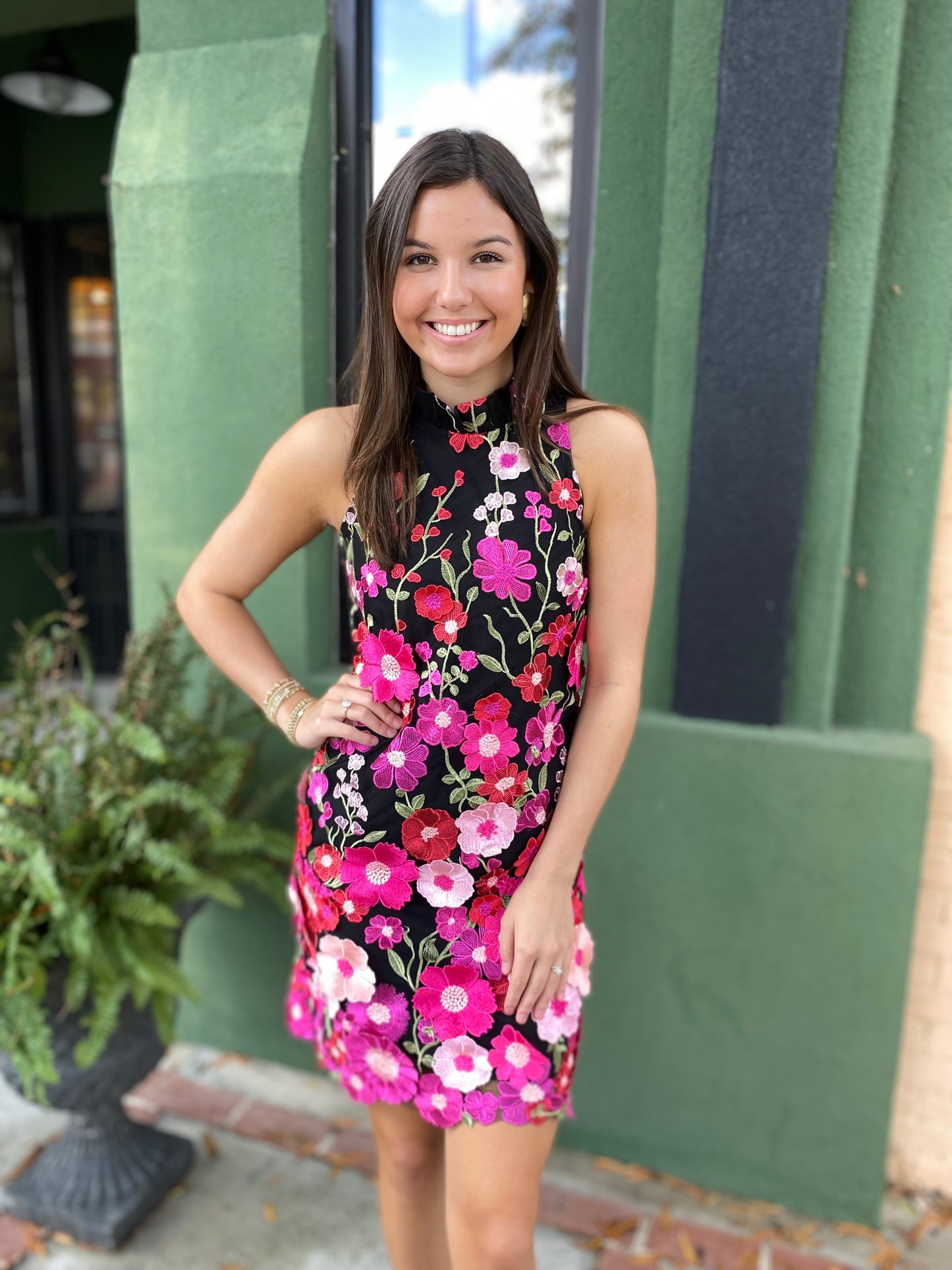 Floral Fuchsia Dress