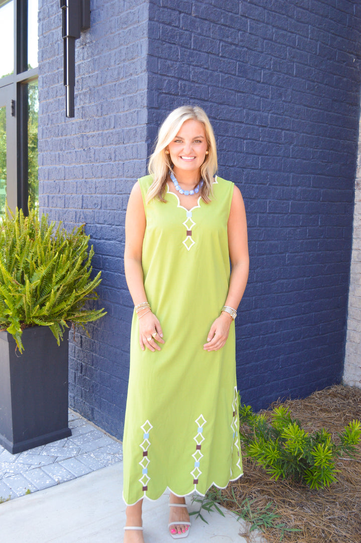 Citron Scallop Dress