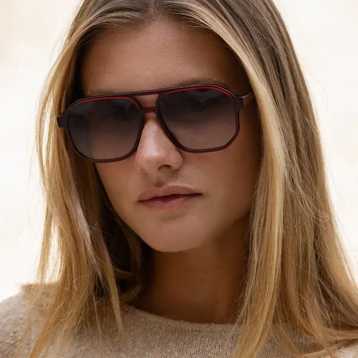 Billie Sunglasses in Dark Cherry - Freyrs