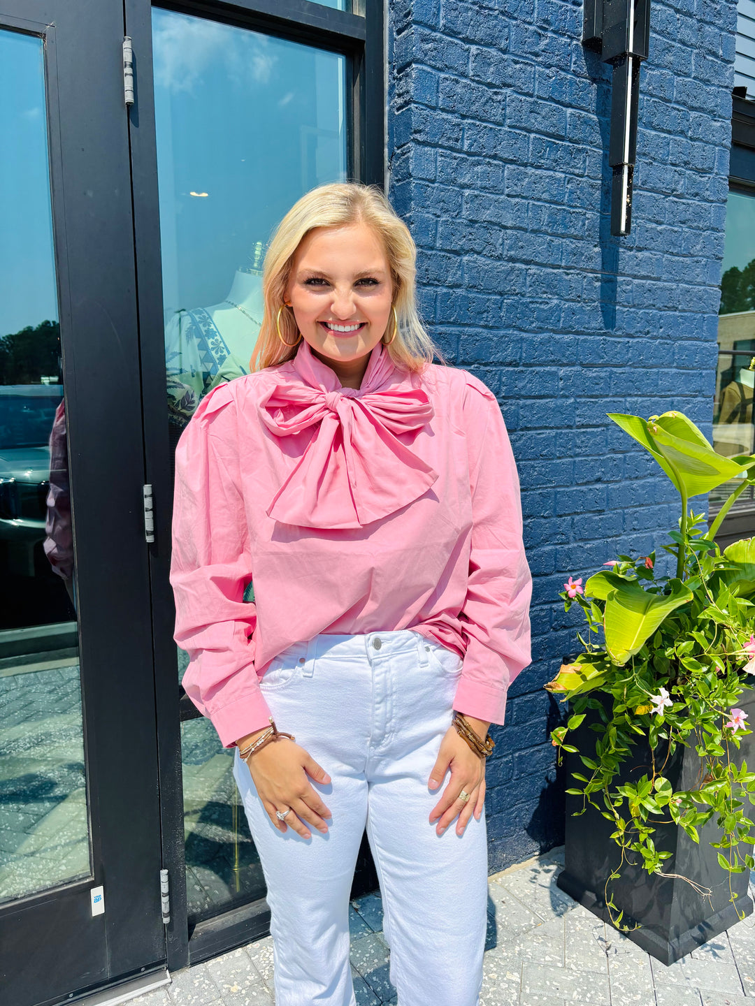 Pink Bow Tie Top