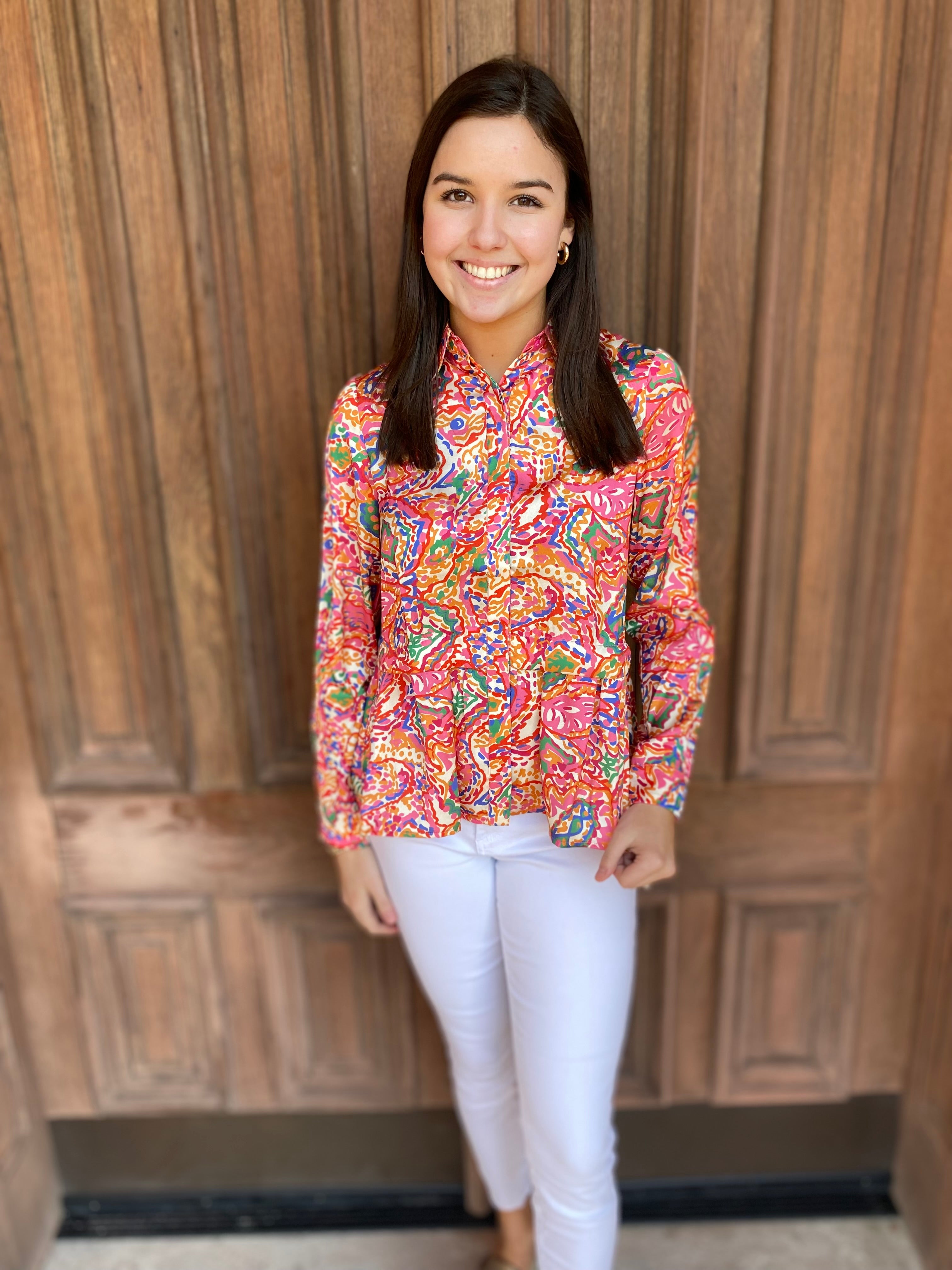 Multicolored Paisley Top