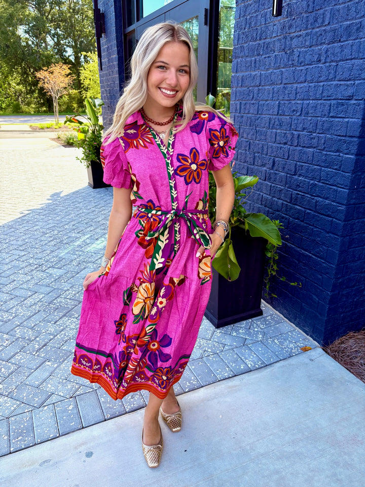 Della Mauve Blossom Dress