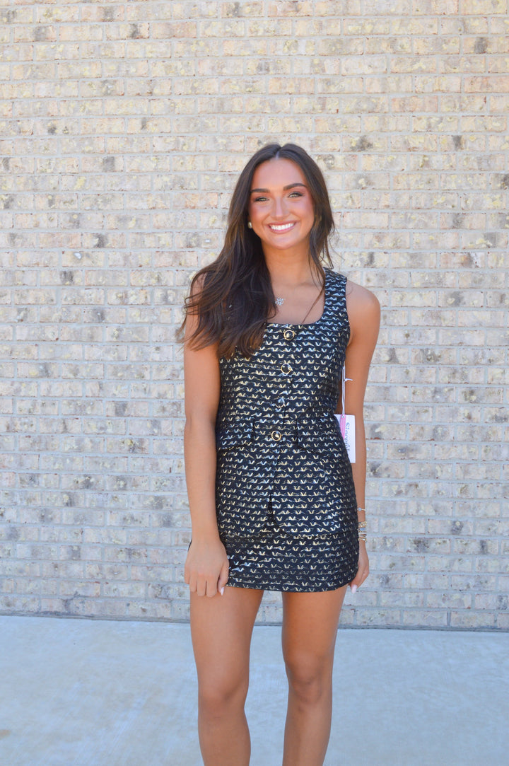 Angeline Romper in Midnight Wave