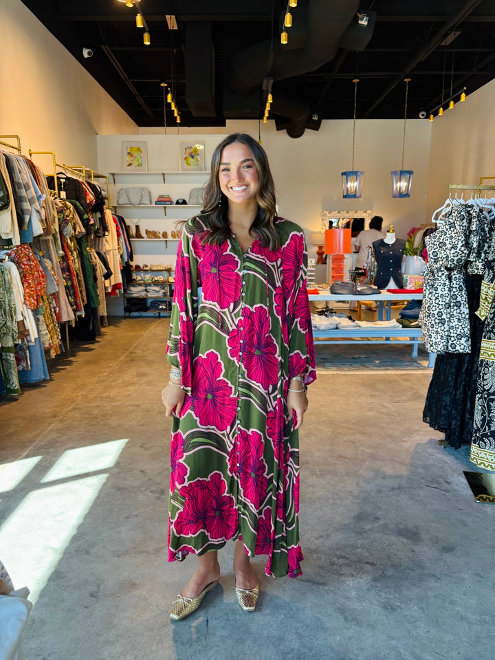 Floral Kaftan Dress