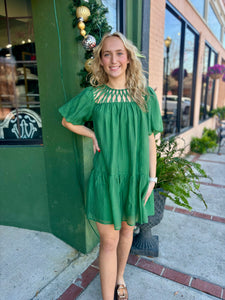 Green Yoke Dress