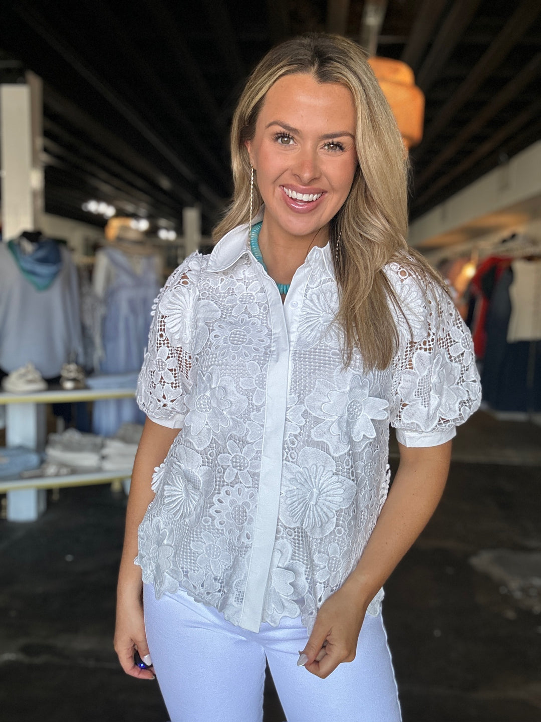 White Lace Blouse