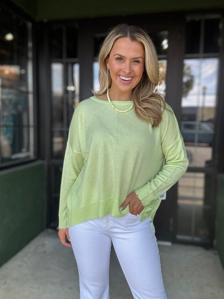 Lawson Top In Pale Lime