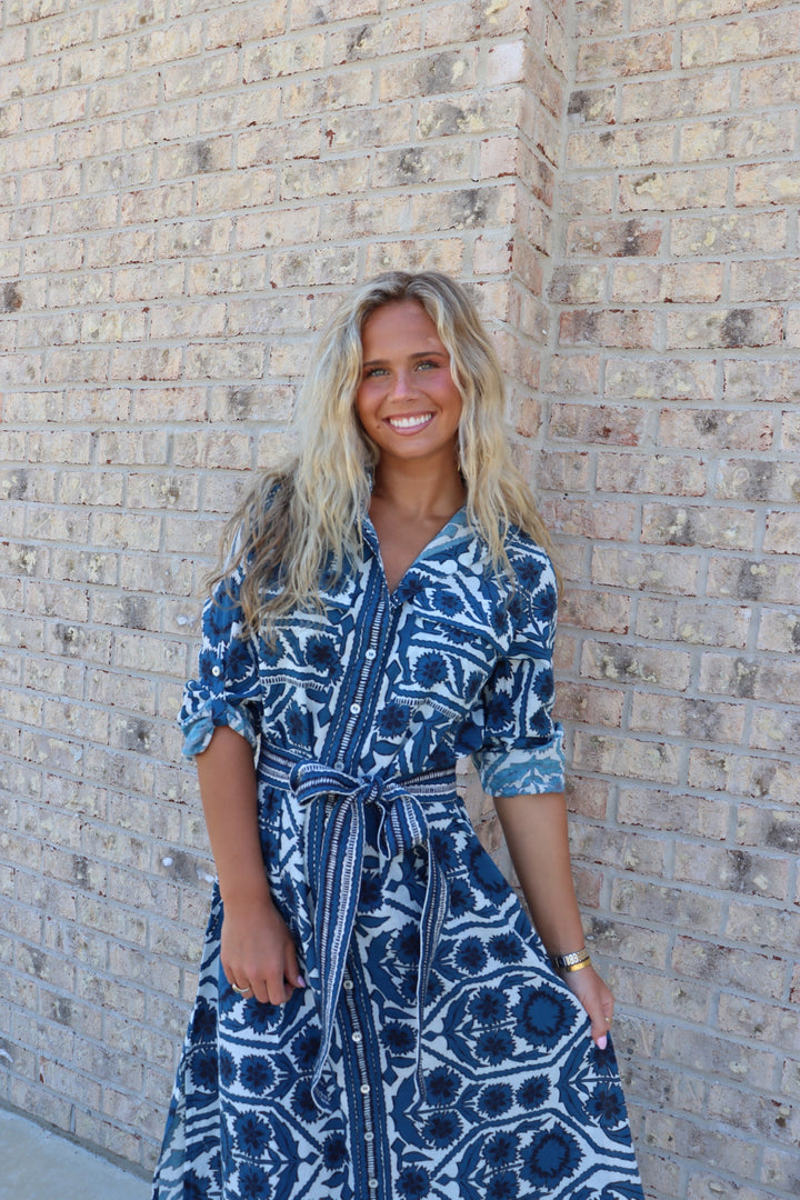 Palma Maxi in Santorini Print