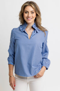 Blues Ruffle Top