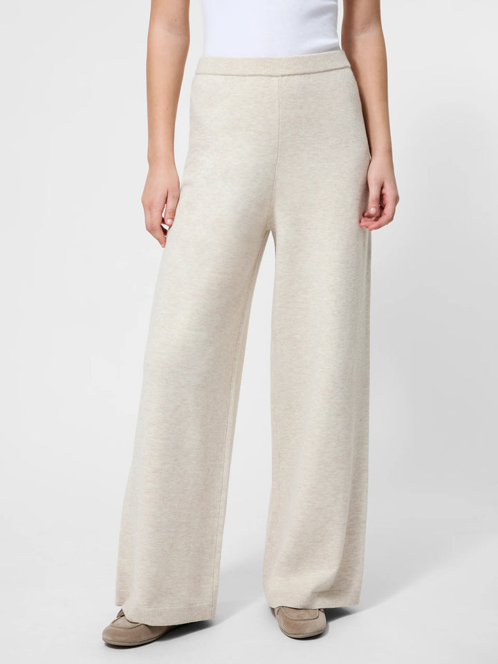 Oatmeal Knit Wide Leg Pants
