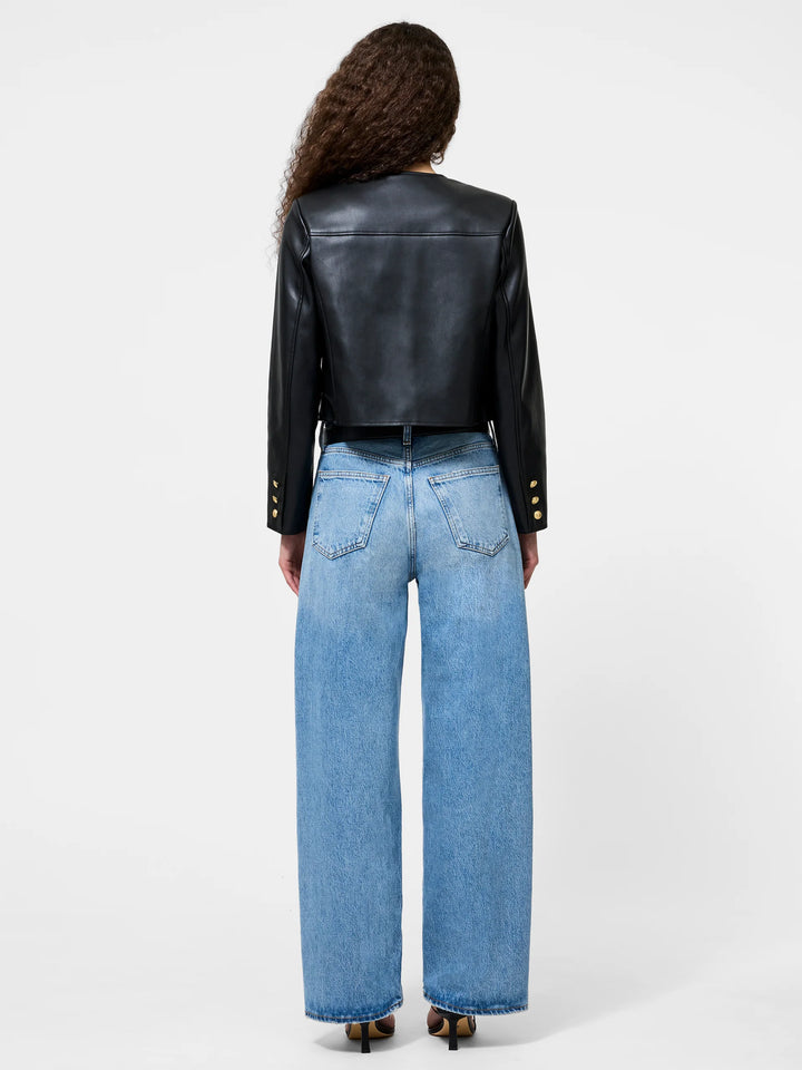 Dessa Vegan Leather Cropped Jacket