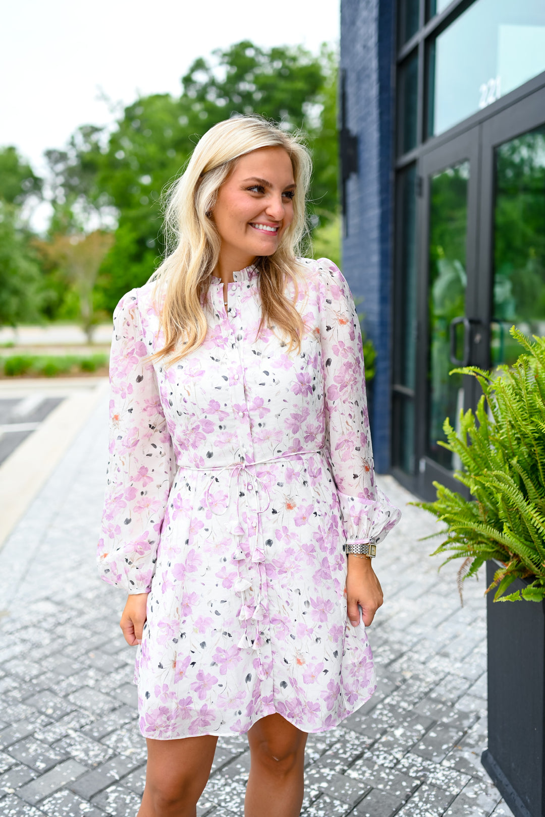 White Floral Valetta Mini Dress