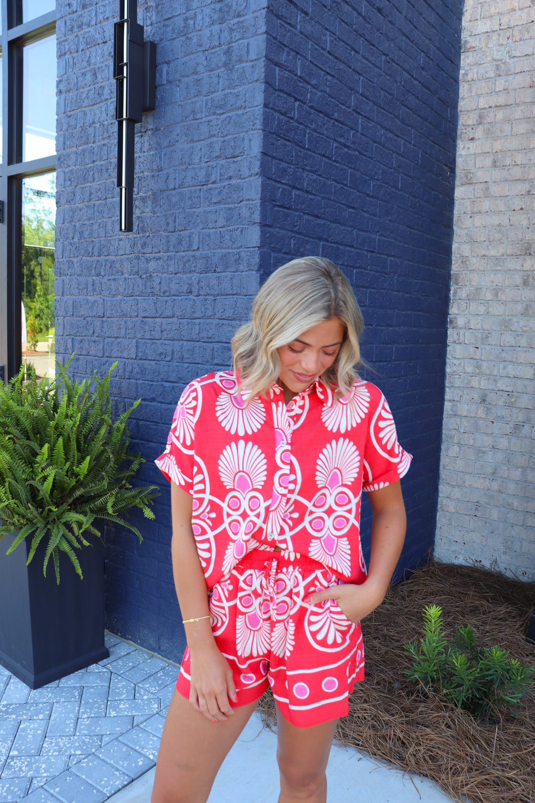 Medallion Printed Short Set