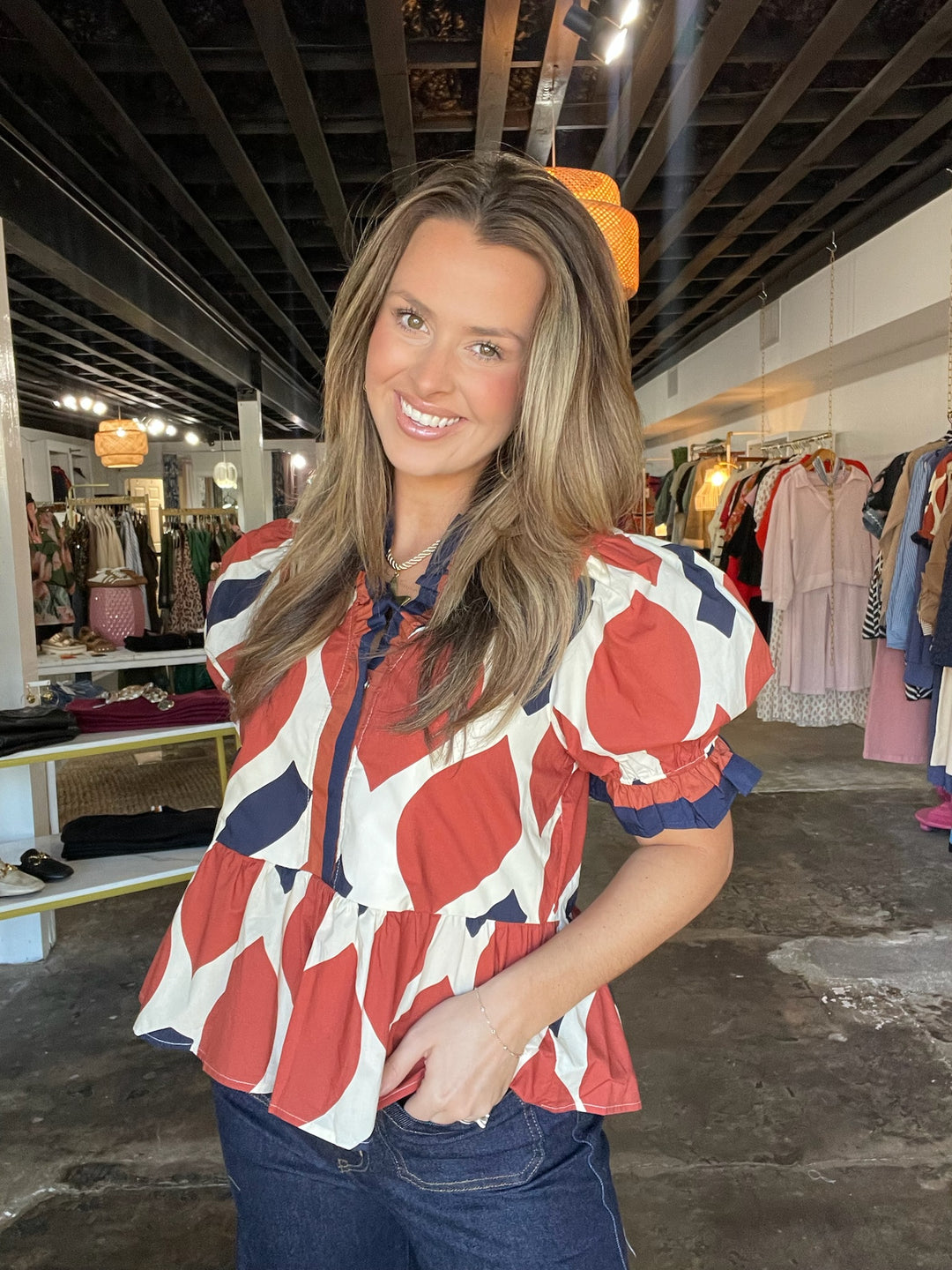 Ruffle Collar Autumn Top