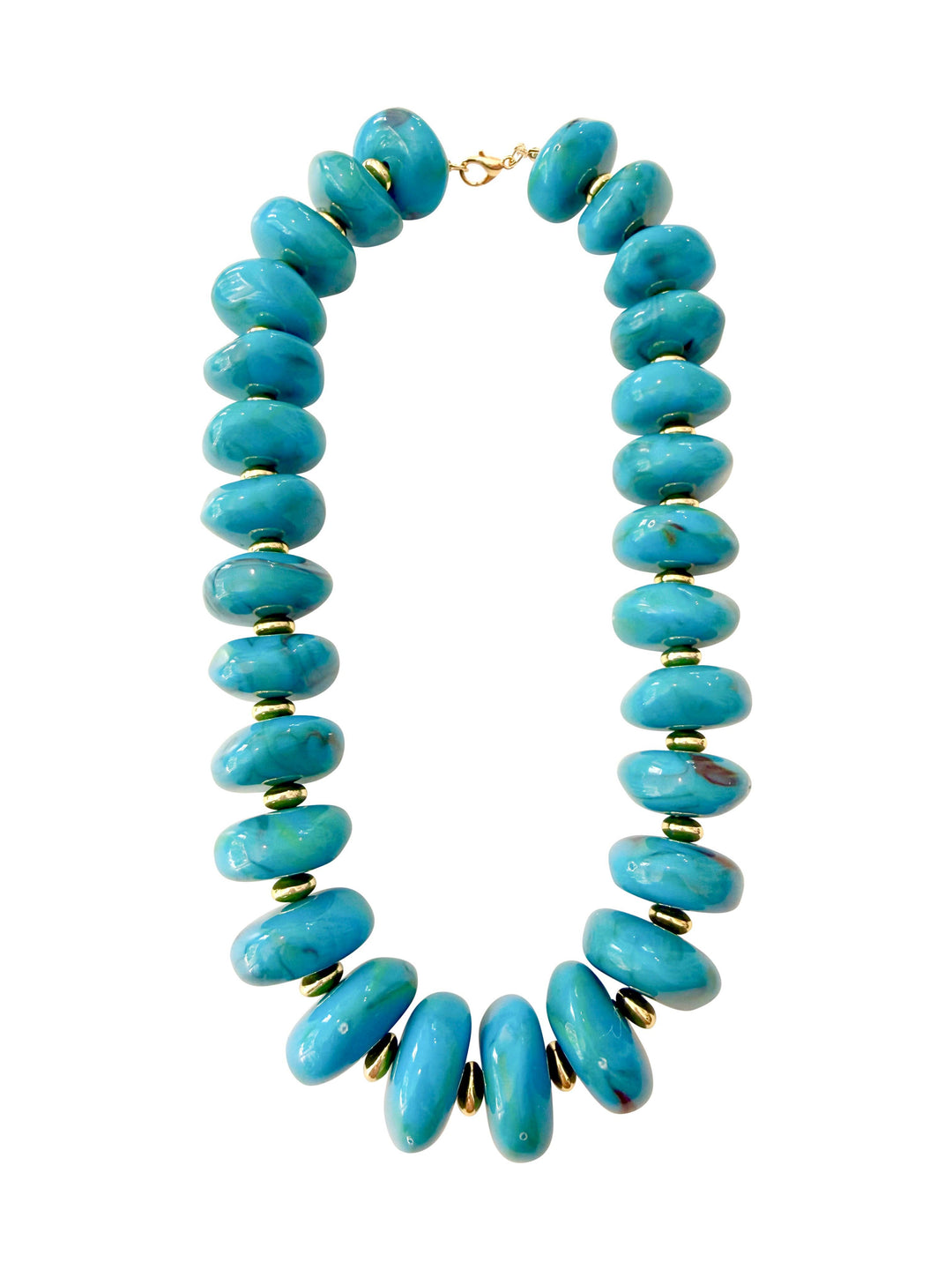 Randi Chunky Beaded Necklace- Teal