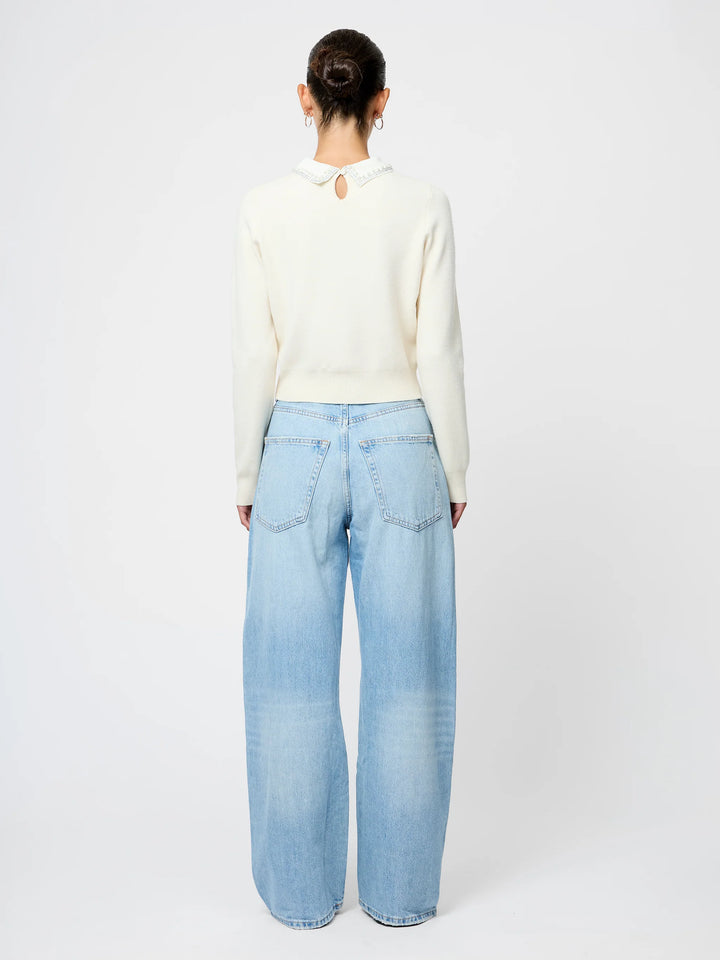 Pearl Knit Embellished Collar Sweater