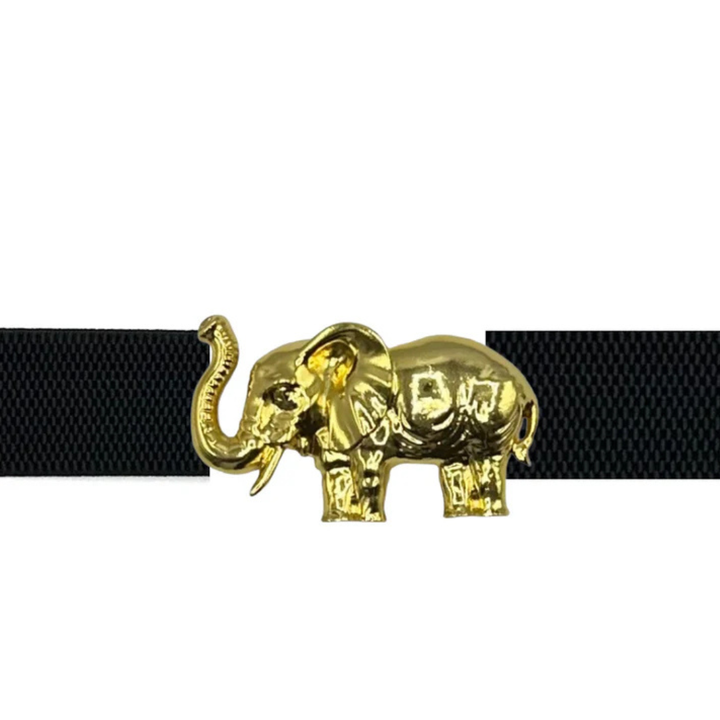 Elephant Artisan Interchangeable Belt Buckle w/ Gold Finish