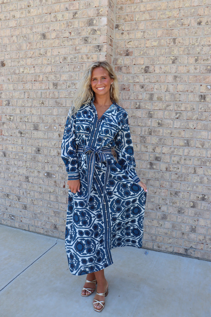 Palma Maxi in Santorini Print