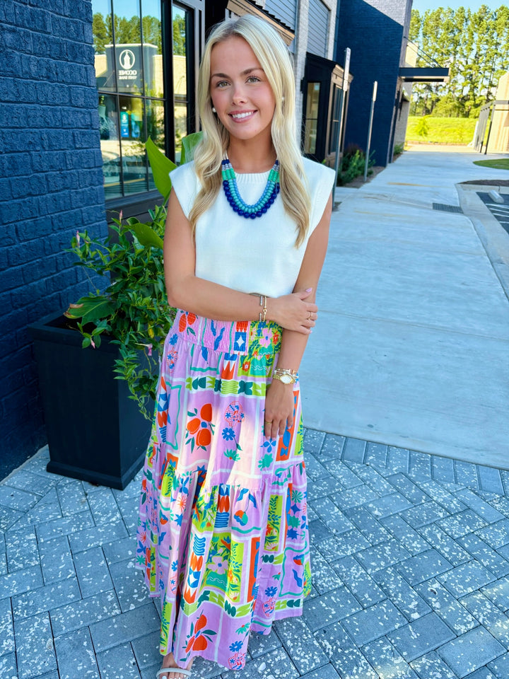 Artist Floral Maxi Skirt