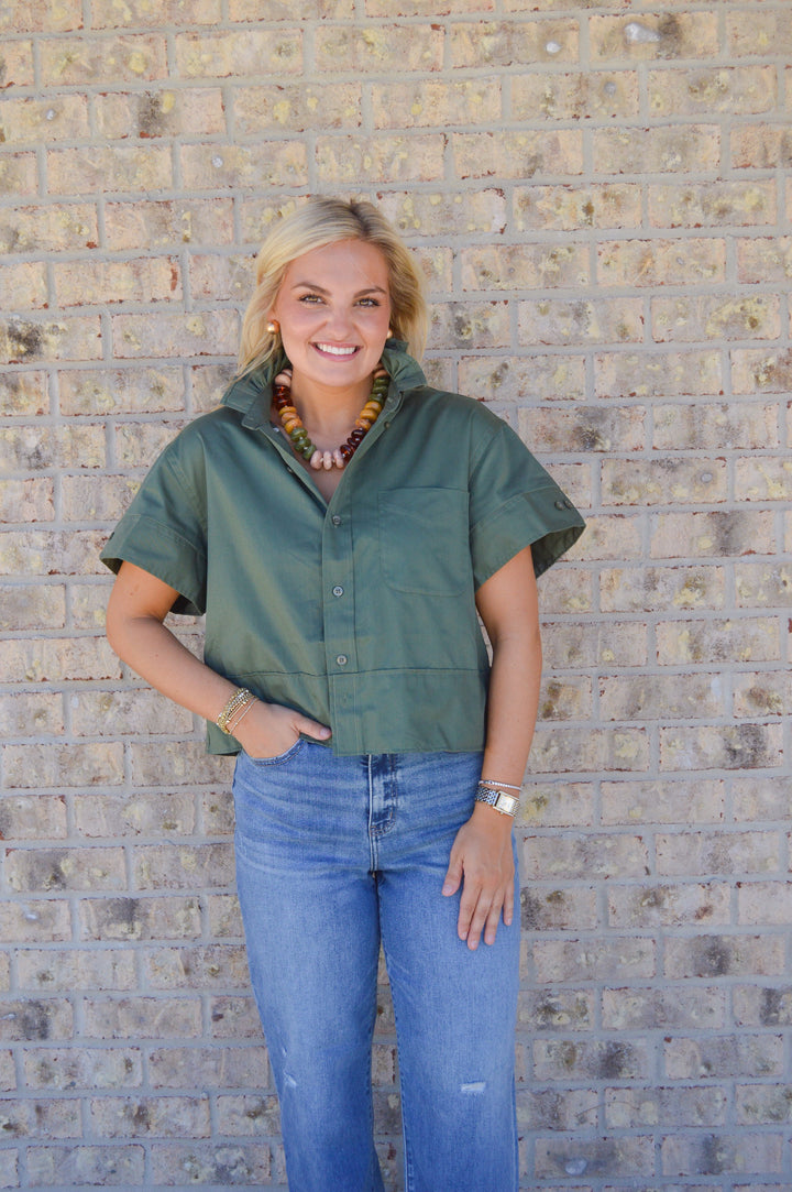 Reese Ruffle Collar Top
