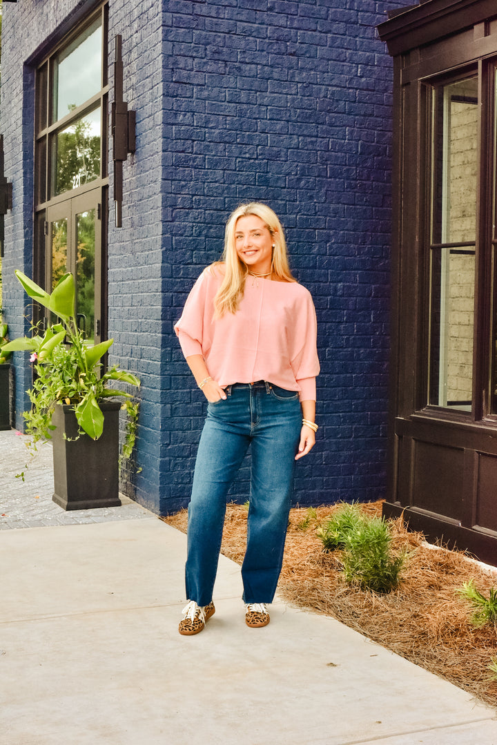Ryu Sweater Top in Blush