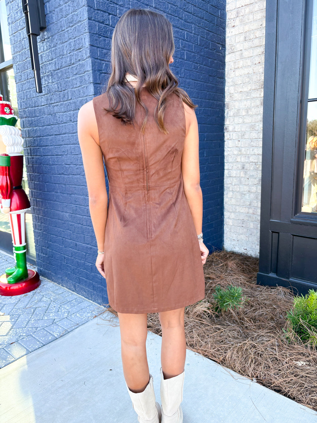 Suede Shift Dress