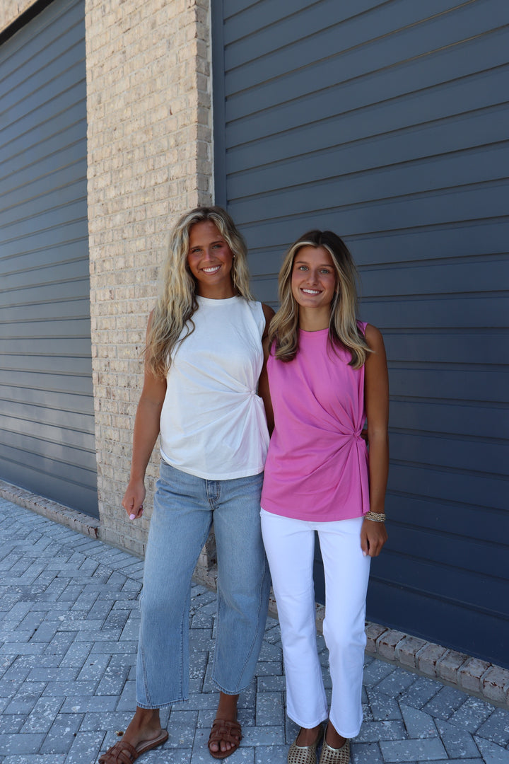 Sleeveless Knot T-Shirt