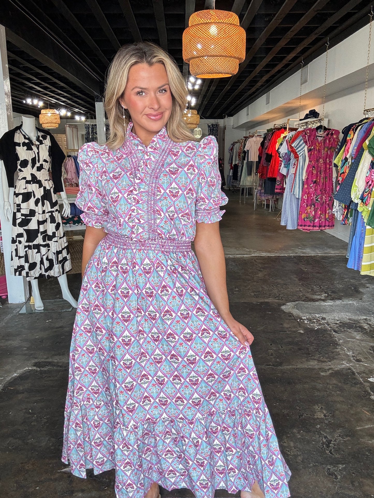 Paris Floral Maxi Dress