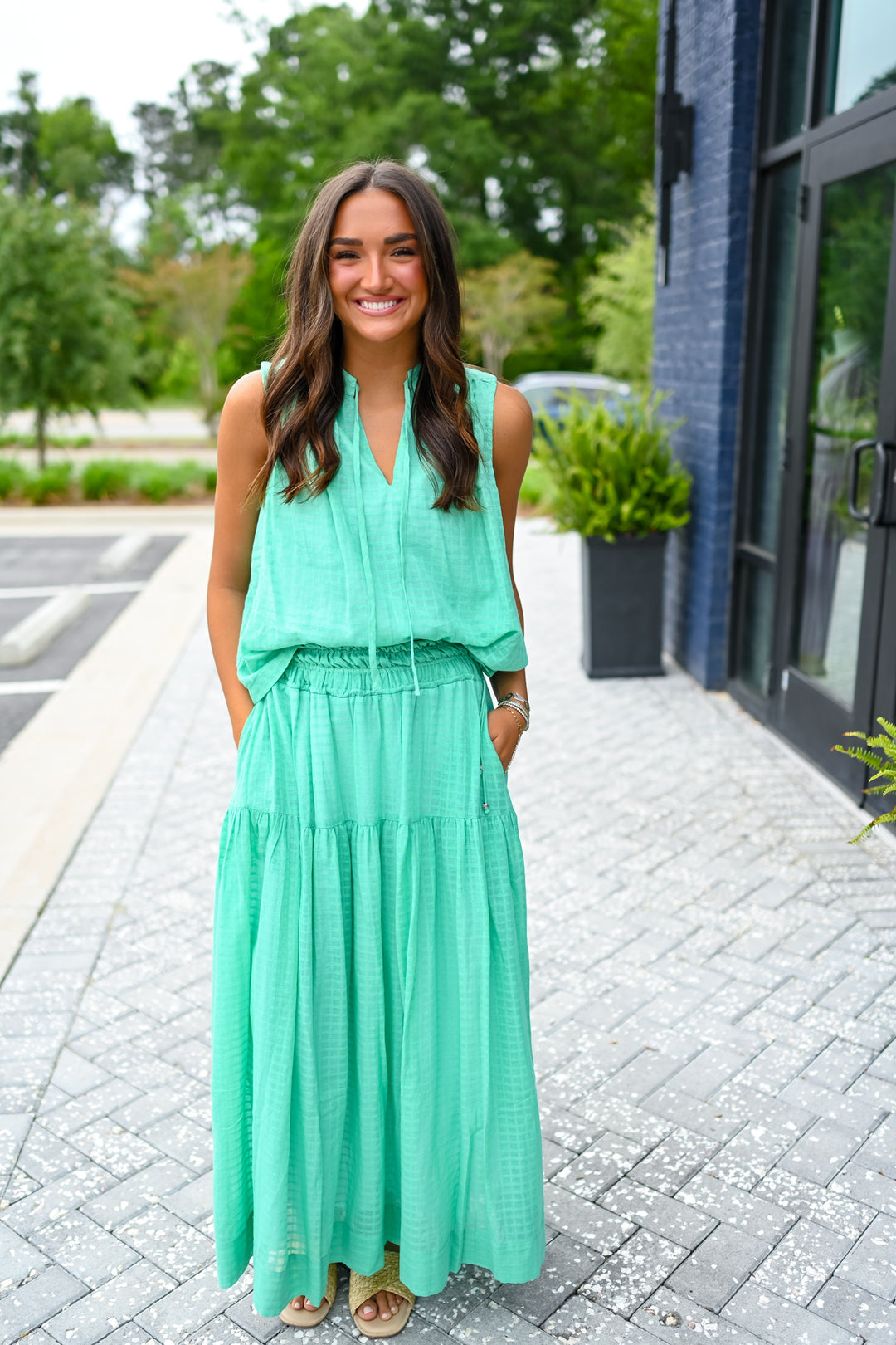 Mint Maxi Skirt Set