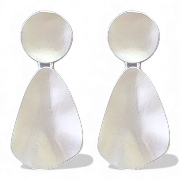 Silver Sculpted Earrings