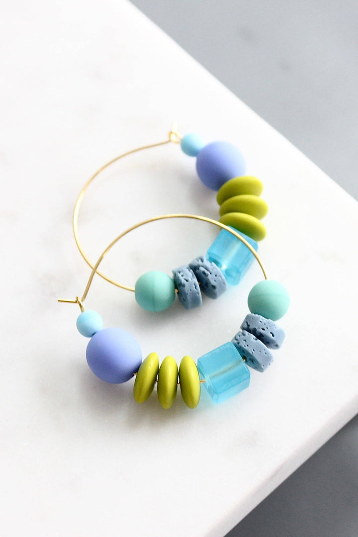Glass Hoop Earrings