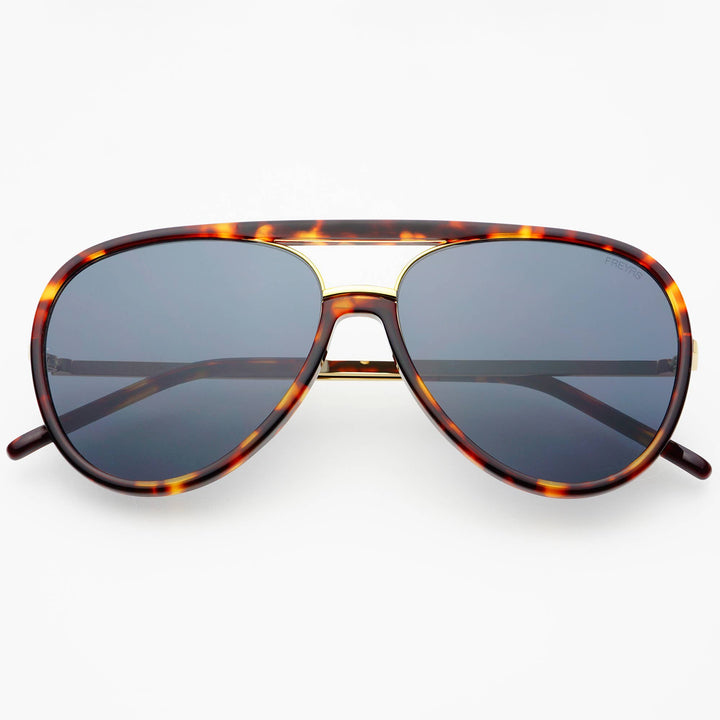 Shay Aviator Sunglasses : Tortoise / Solid Gray