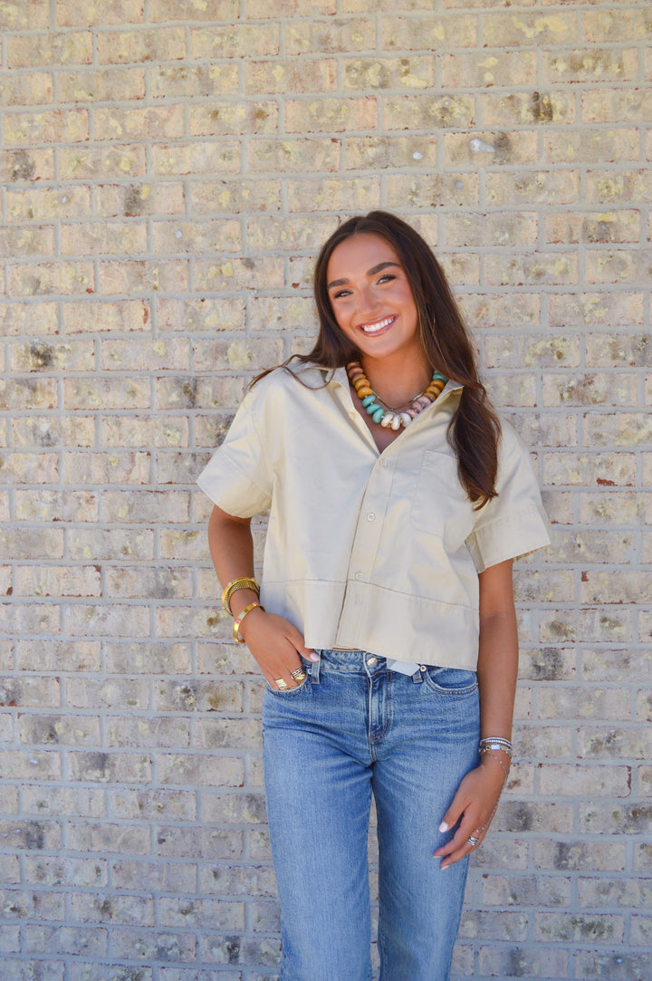 Reese Ruffle Collar Top