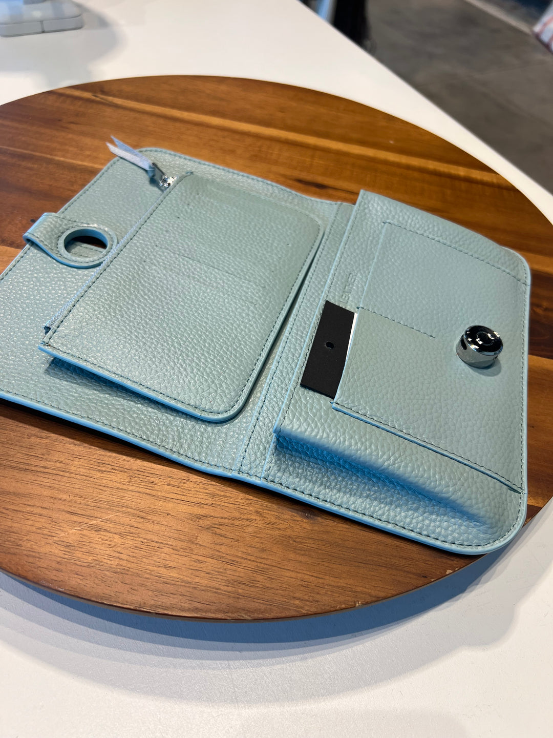 The Florence Wallet in Sky Blue