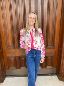 Pink Floral Blouse