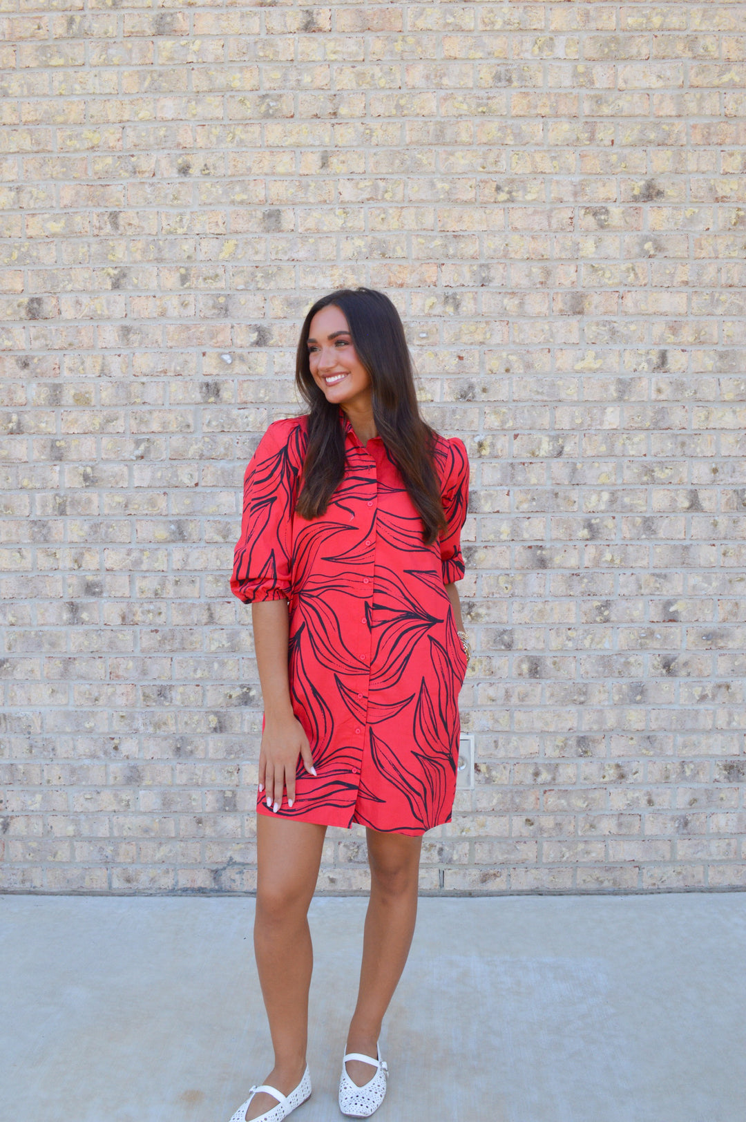 Ava Red & Black Dress
