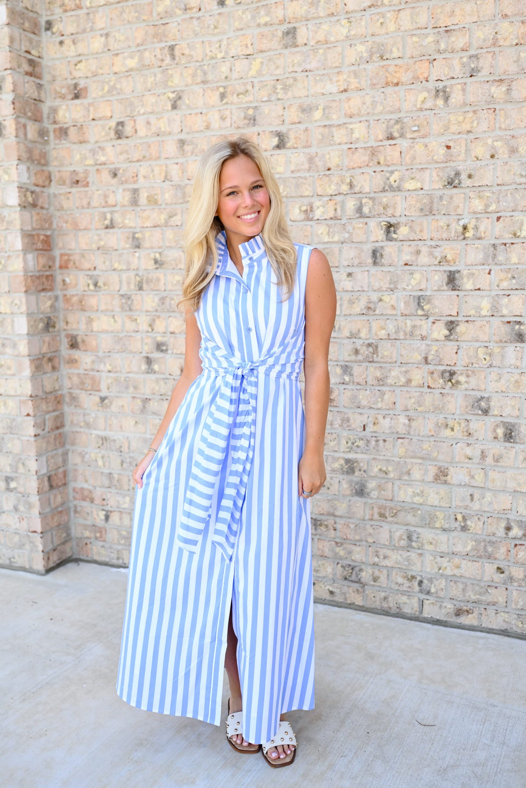 Sleeveless Wrap Midi Dress