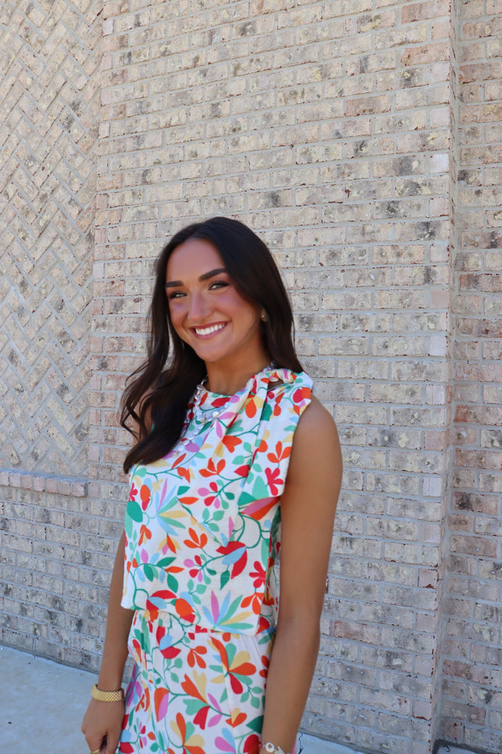 Lotto Print Sleeveless Top