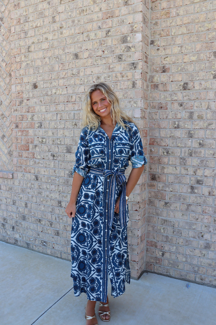 Palma Maxi in Santorini Print