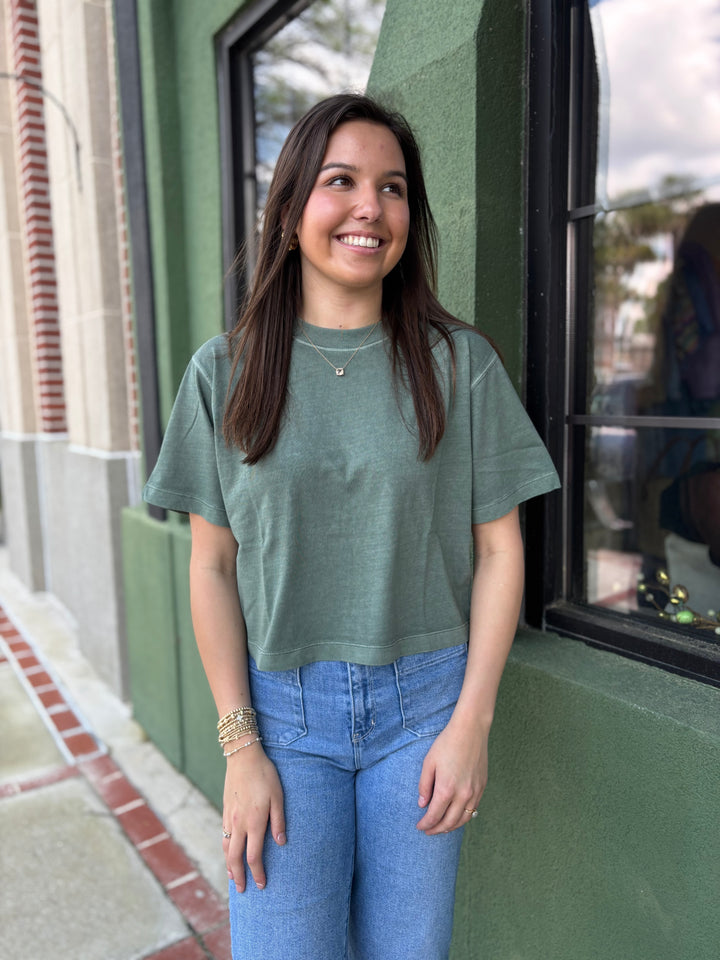 Sage Crop Tee