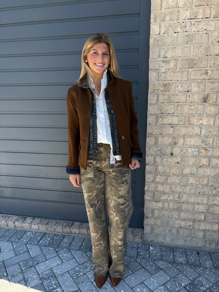 Mixed Media Denim Jacket