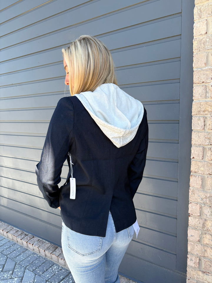 Navy Sweatshirt Blazer