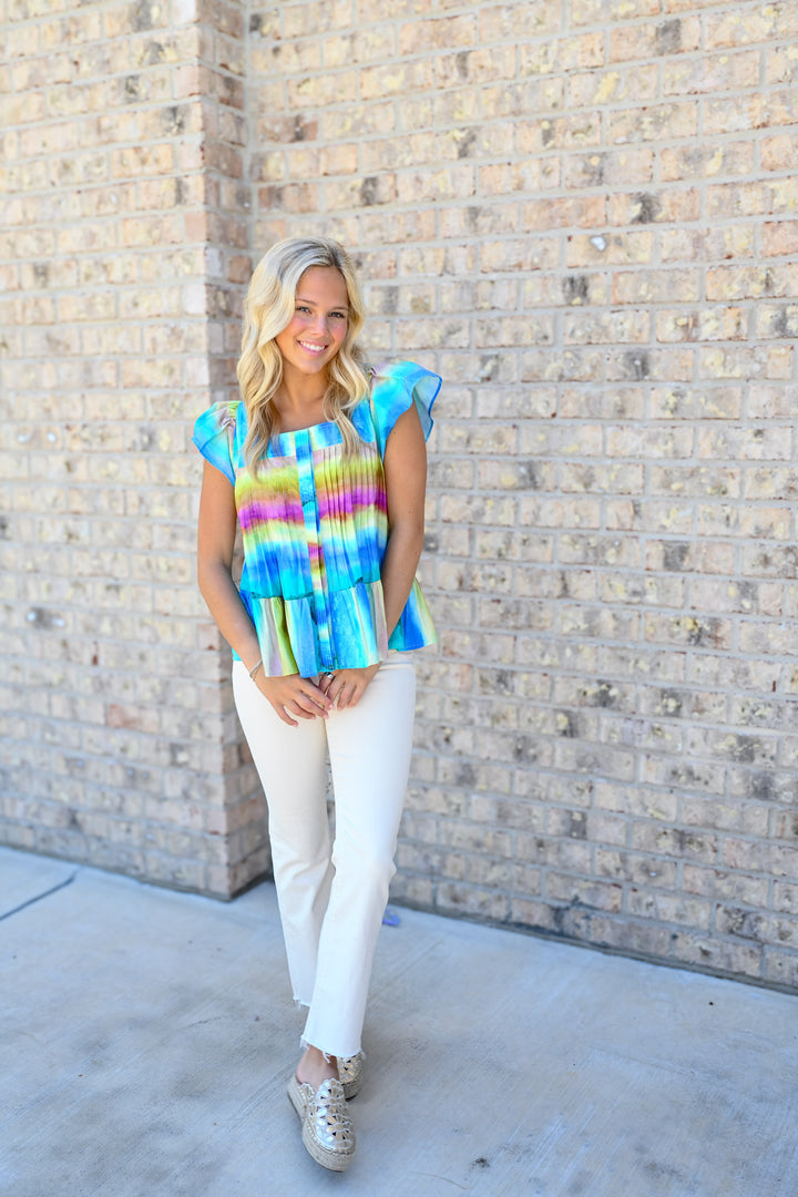 Sunset Stripe Zoe Top
