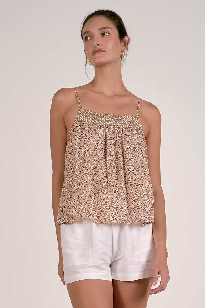 Natural Boho Spaghetti Strap Top