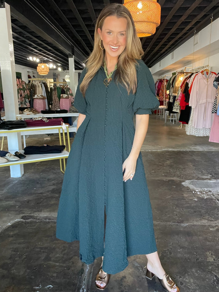 Dark Green Midi Dress