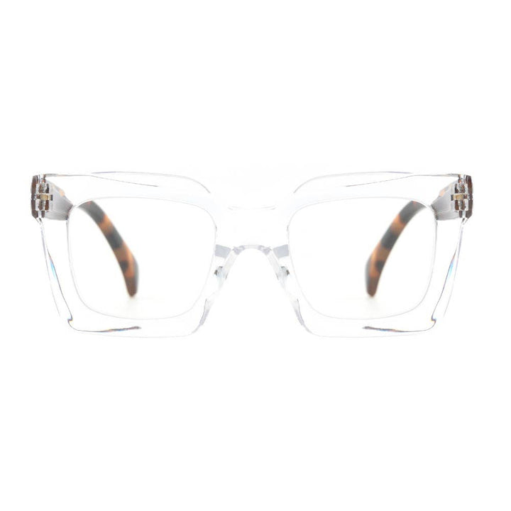 FIONA GLASSES| Clear | Tortoise Temples | Blue Light: 1.25