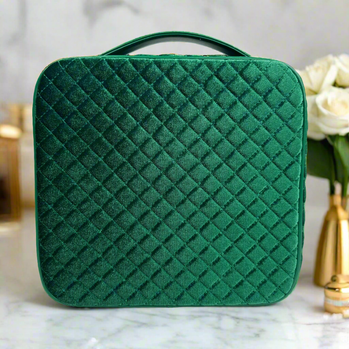 Mini Diva Makeup Case - Emerald Velvet