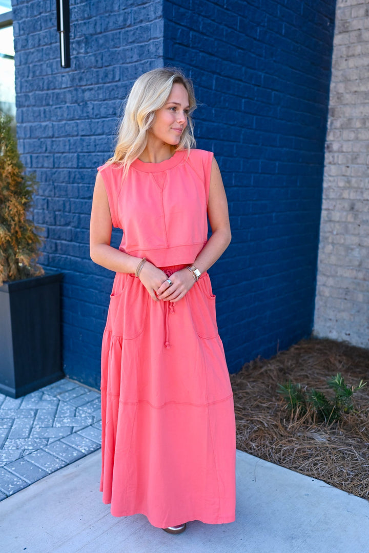 Terry Midi Skirt & Tank Set